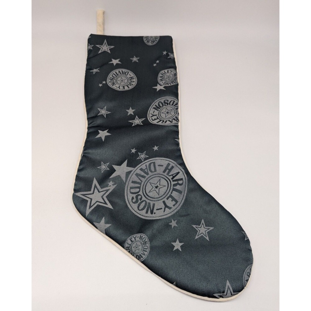 Harley Davidson Logo Christmas Stocking Satin Blue Official Licensed Holiday